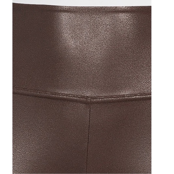 Time and Tru Women's Brown Faux Leather Leggings NWT - Picture 3 of 5
